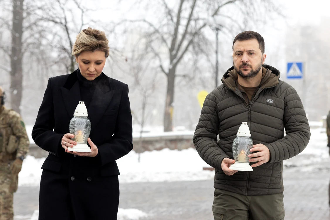 Volodimir Zelenski si soția sa. FOTO Facebook Olena Zelenska