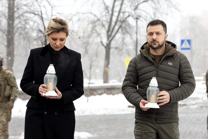 Volodimir Zelenski si soția sa. FOTO Facebook Olena Zelenska
