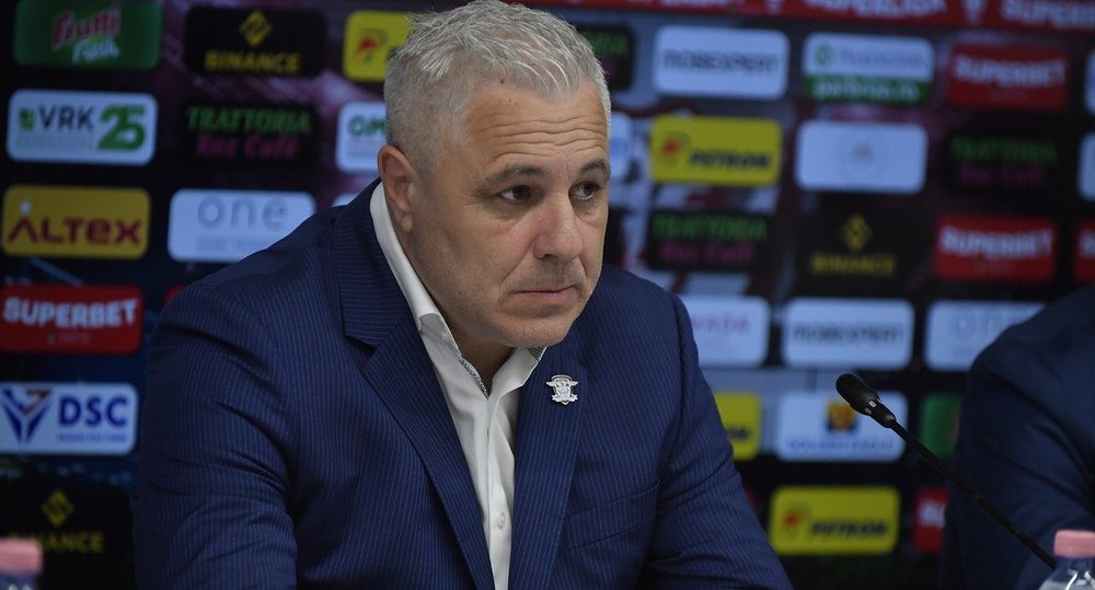 Hohote de râs după discursul lui Marius Șumudică: „El e ghiocelul, eu am stropitoarea"
