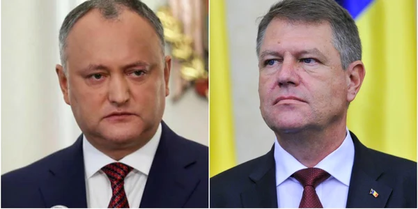 Igor Dodon si Klaus Iohannis foto colaj