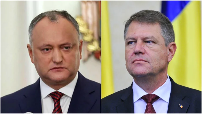 Igor Dodon si Klaus Iohannis foto colaj