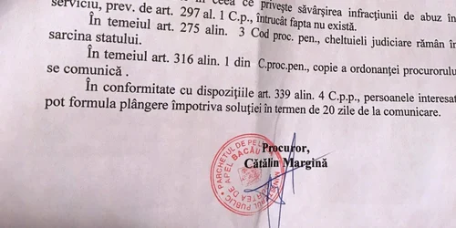 Ordonanţă de clasare Dragoş Benea