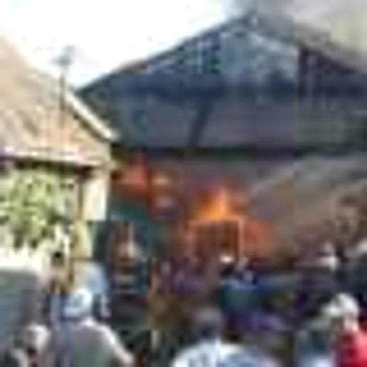 Incendiul a pornit de la o sobă improvizată