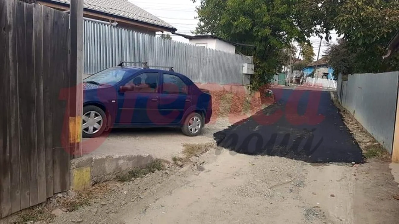 Autorităţile din Huşi s-au oprit cu asfaltarea la poarta bărbatului care i-a reclamat FOTO vremeanoua.ro