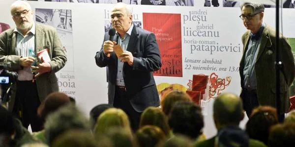 Andrei Plesu cu Gabriel Liiceanu si Horia oman Patapievici FOTO Andreea Alexandru/ Mediafax