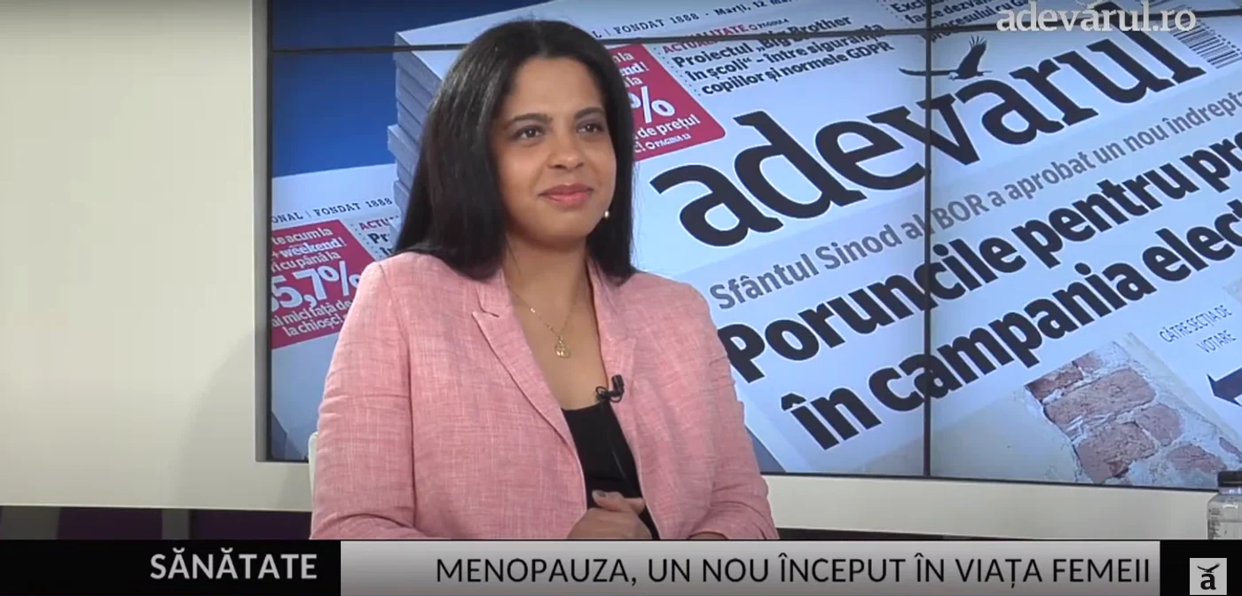Dr. Cristiana Odukoya la Adevărul Live despre menopauză Sursa foto Adevărul Live