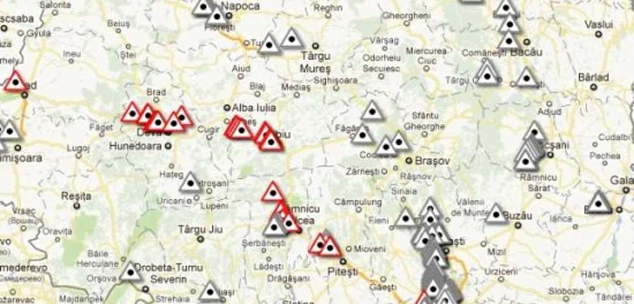 Harta "punctelor negre" identificate pe drumurile naționale