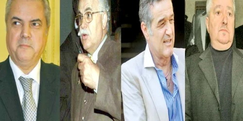 Adrian Năstase, Ristea Priboi, Gigi Becali, Şerban Mihăilescu (de la stânga la dreapta)