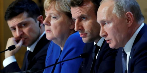 Zelenski Merkel Macron Putin FOTO EPA-EFE