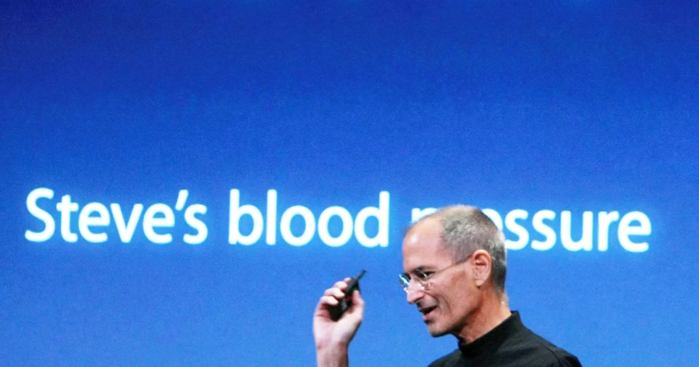 Steve Jobs, pe vremea când îşi afişa tensiunea sangvină la prezentările Apple FOTO Mediafax AFP