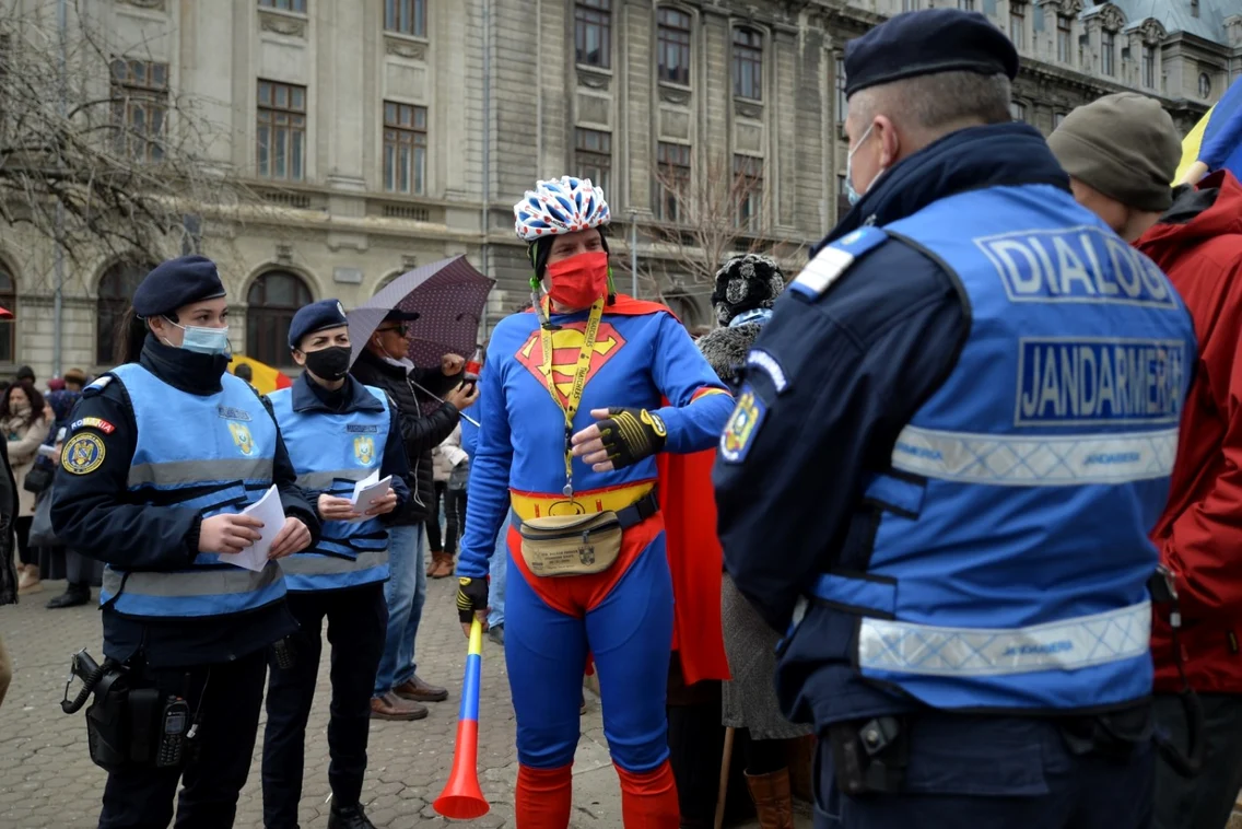 Protest în Bucureşti faţă de măsurile anti-Covid 3 aprilie 2020 FOTO Mediafax / Alexandru Dobre