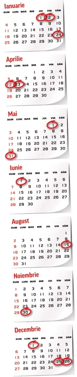 calendar zile libere