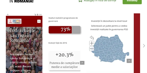 guvernarepsd aplicatie FOTO via Play Store