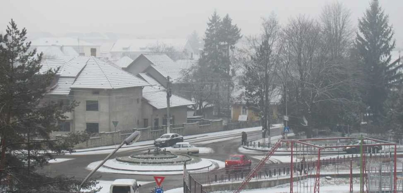 Zăpada s-a așternut din nou la Suceava