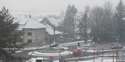 Zăpada s-a așternut din nou la Suceava