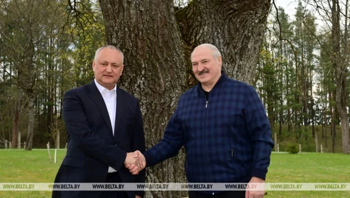 Preşedintele PSRM, Igor Dodon şi preşedintele Belarusului, Aleksandr Lukaşenko Sursa Foto: Agora.md