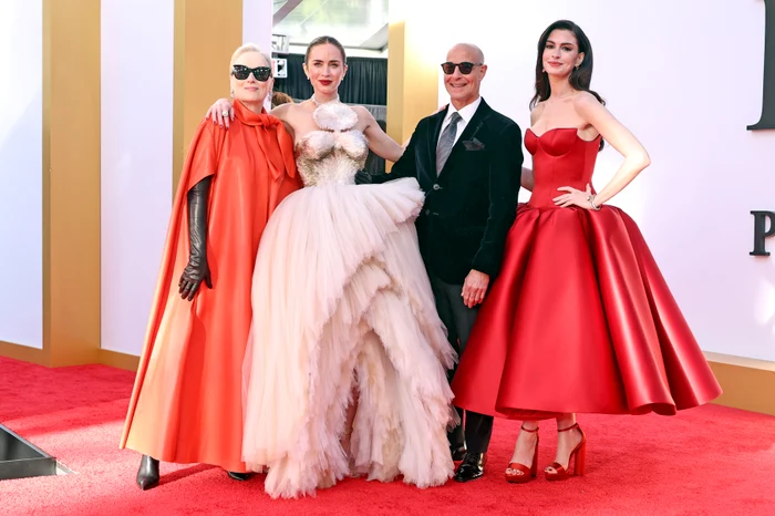Meryl Streep, Anne Hathaway, Emily Blunt și Stanley Tucci la premiera mondială a filmului „Diavolul se îmbracă de la Prada 2” la Lincoln Center din New York, pe 20 aprilie 2026, GettyImages jpg
