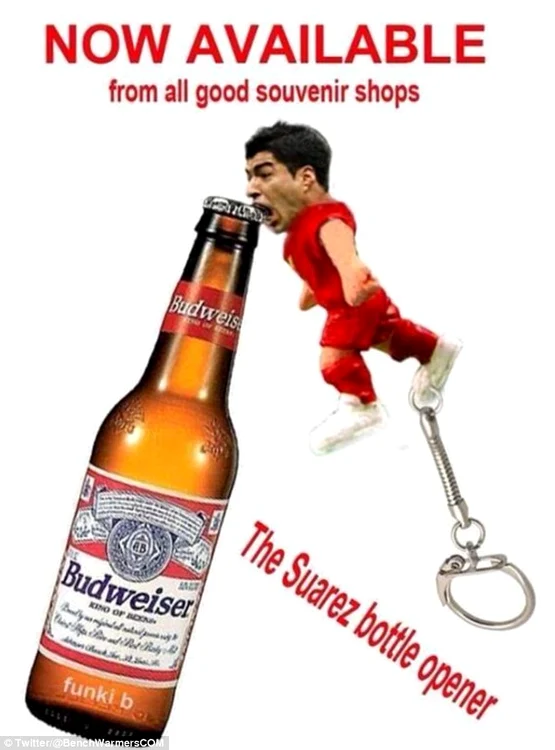 "Desfăcătorul de bere" Luis Suarez
