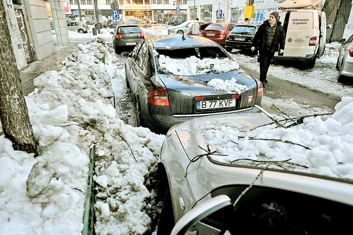 
    Afişele sunt mai  uşor de lipit decât e  zăpada de îndepărtatFoto: Dorin Constanda  