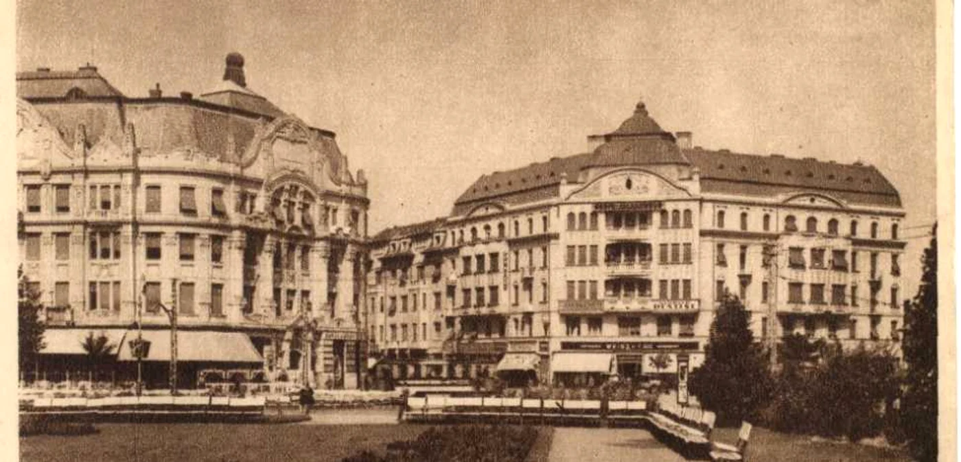 Fostul bulevard Regele Ferdinand: cu restaurantul Lloyd (stânga) FOTO: Arhivele Naţionale Timiş