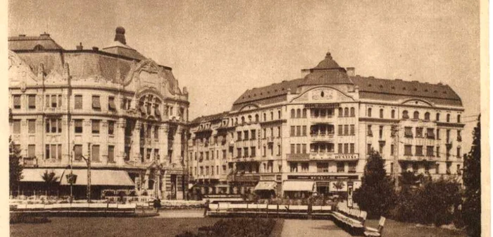 Fostul bulevard Regele Ferdinand: cu restaurantul Lloyd (stânga) FOTO: Arhivele Naţionale Timiş