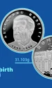 Monedă de argint cu tema „130 de ani de la nașterea lui Alexandru Rosetti”, lansată de Banca Națională a României