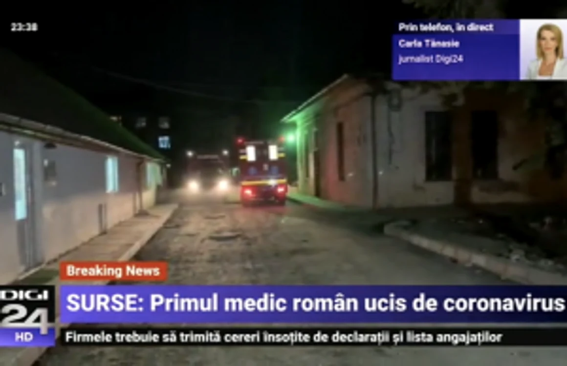 Digi 24 a fost amendată de CNA în cazul ştirii false despre medicul de la Gerota care ar fi murit de coronavirus Captură FOTO Pagina de Media