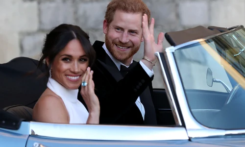 Prințul Harry și Meghan Markle la recepția de nuntă din 2018, Getty (2) jpg