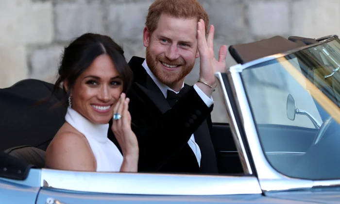 Prințul Harry și Meghan Markle la recepția de nuntă din 2018, Getty (2) jpg