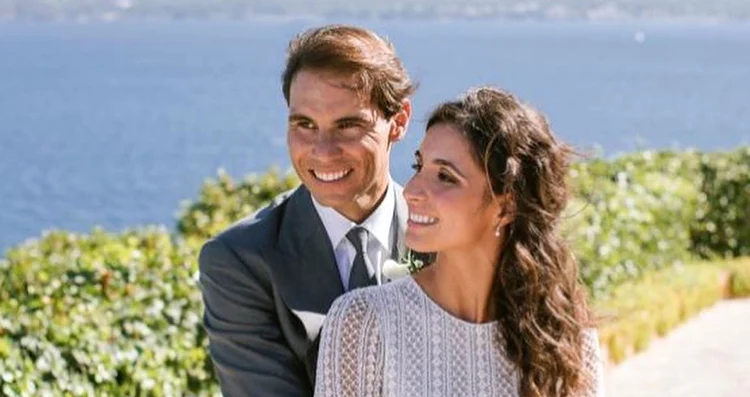 Rafael Nadal și soția, veseli la nuntă