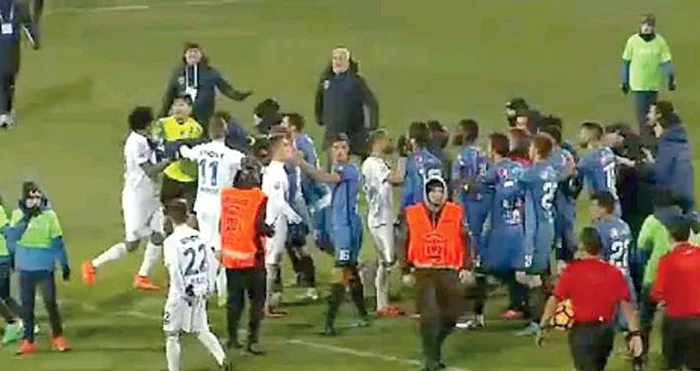 Totul a degenerat într-o bătaie generală