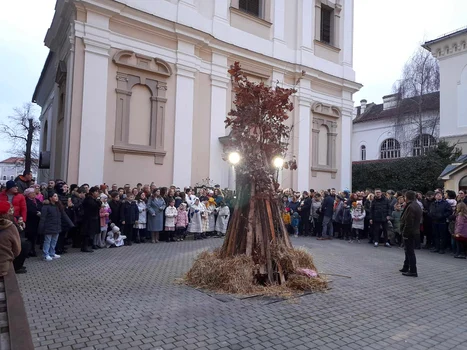 Ajunul Crăciunului sârbesc la Catedrala Sârbă din Timișoara FOTO Ștefan Both