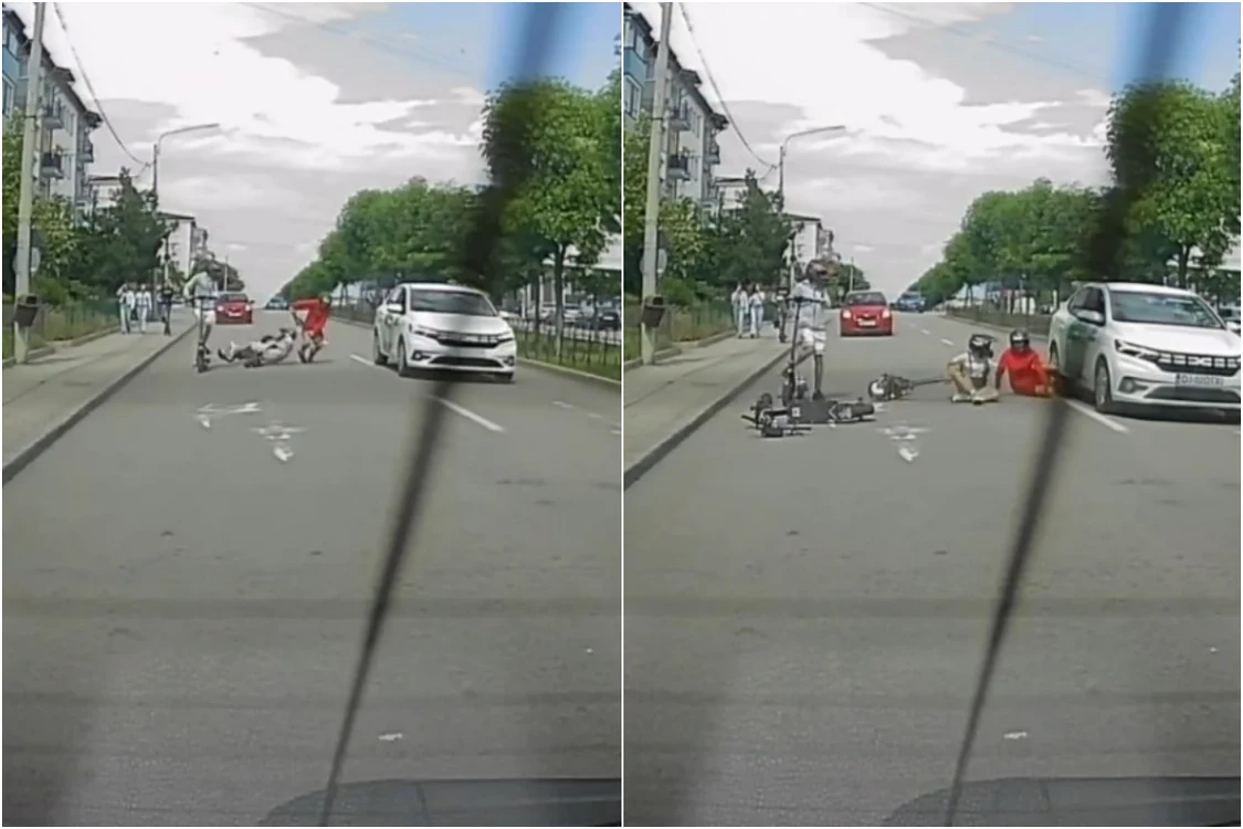 Accident cu trotinetele electrice, în Craiova. Foto: captură video Instagram theoltenianbible