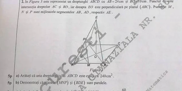 Subiecte Matematică Evaluare Națională 2020, pagina 2 jpeg