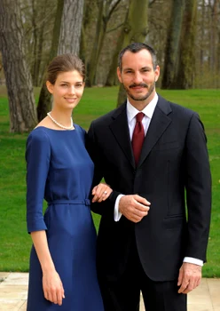 Prințul Rahim Aga Khan V, fiul cel mare a lui Aga Khan IV Karim, cu logodnica Kendra Spears în aprilie 2013. FOTO: Getty Images