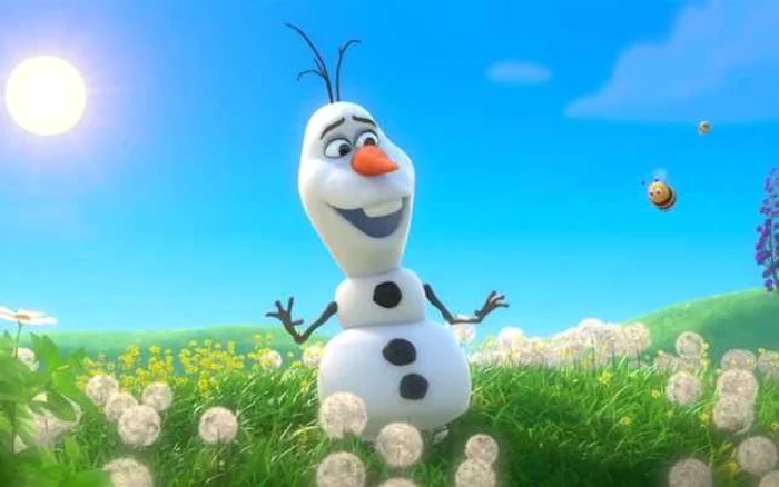 Olaf, omul de zăpadă din filmul Regatul de Gheaţă, este prietenul ideal/FOTO cinemagogue.com