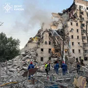 Bloc lovit de o racheta ruseasca jpg