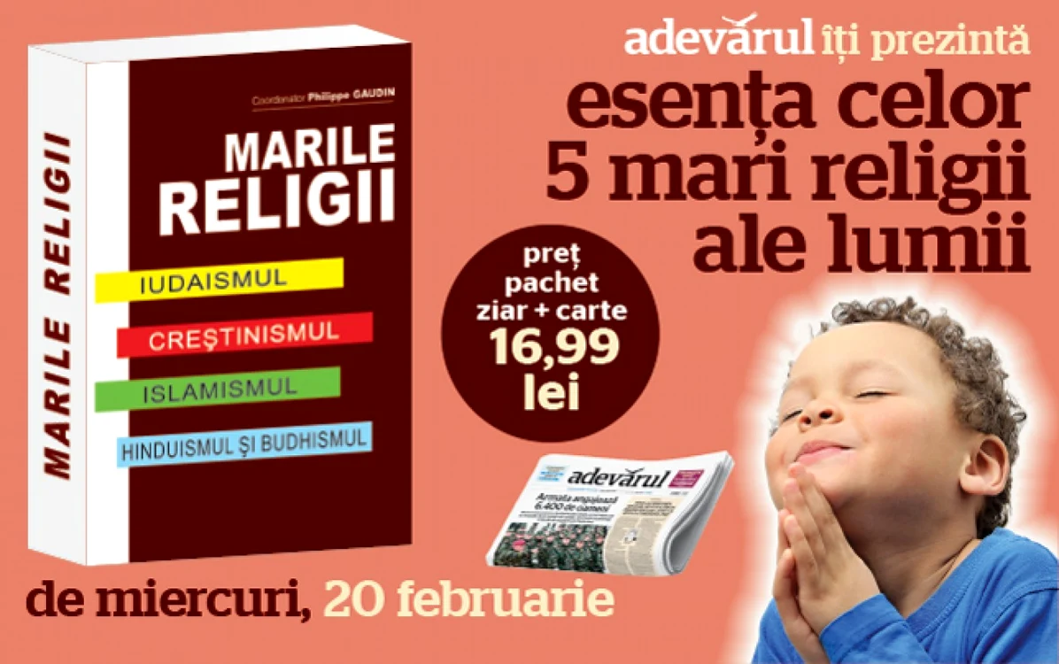 Preţul pachetului, ziar plus carte, va costa 16,99 lei.