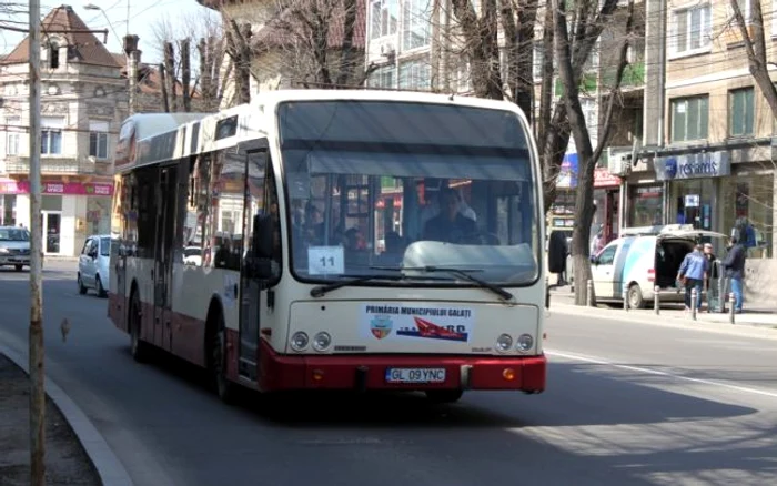 Autobuz al transportului public de la Galaţi FOTO Costel Crângan