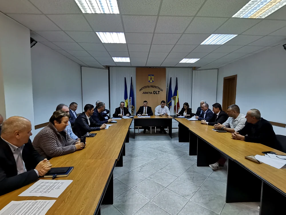 Situația de la ALRO a fost prezentată în Comisia de Dialog Social de la Prefectura Olt FOTO: A.M.
