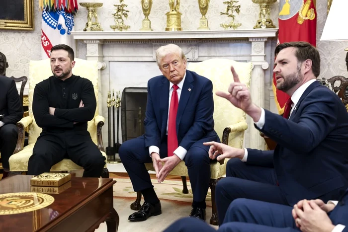 JD Vance a intervenit în discuția dintre Trump și Zelenski Foto: EPA-EFE