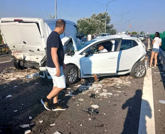 Accident pe Autostrada Soarelui FOTO: Info Trafic A2 și Constanța