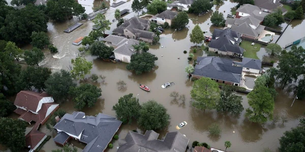Case inundate sunt fotografiate lângă Lacul Houston după uraganul Harvey în Houston Texas FOTO Guliver / Getty Images / Win McNamee