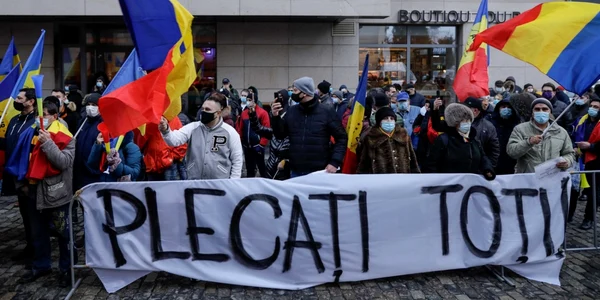 Protest AUR - Ministerul Sănătăţii - incendiu Matei Balş - Alianţa pentru Unirea Românilor / 30 ian 2021 / FOTO Inquam Photos / George Călin