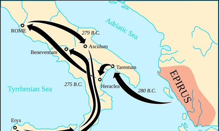 Campania lui Pyrrhus împotriva romanilor (© Wikimedia Commons) 