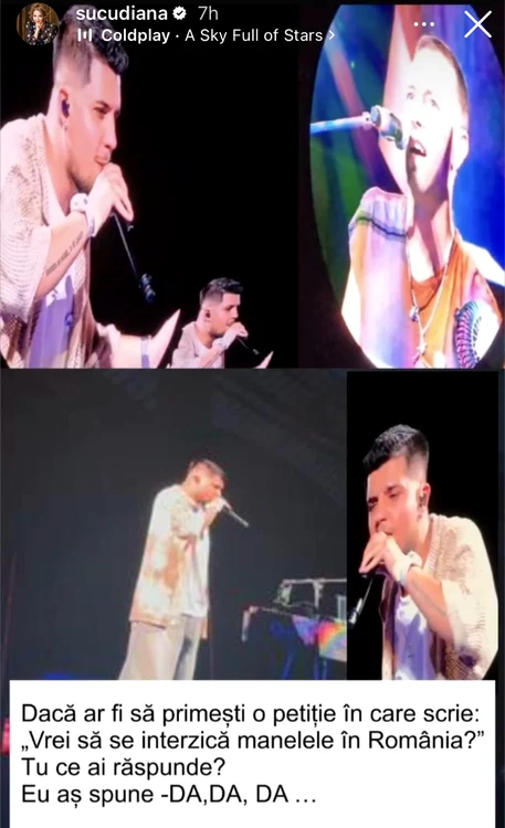 Mesajul publicat de Diana Șucu pe Instagram / foto: Instagram