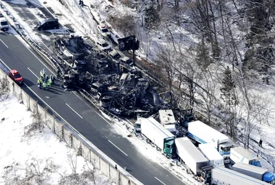 Carambol uriaș în Japonia foto X @TrueCrimeUpdat 1 jfif