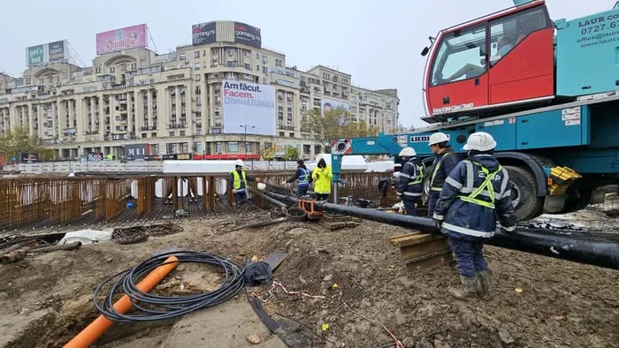 Lucrări la Planșeul Unirii. FOTO Facebook Primăria Sectorului 4
