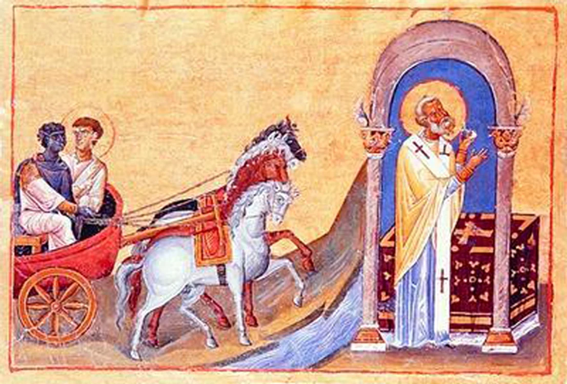 
    Sfântul Apostol Filip, unul din cei 7 diaconiminiatură din Menologhionul lui Vasile al II-lea Macedoneanul (Vol. 107)  