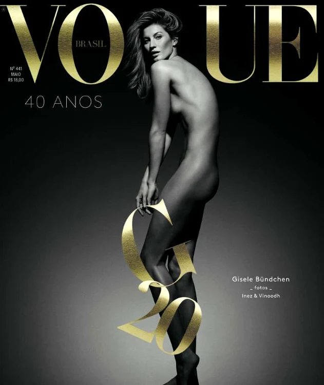 Gisele Bündchen s-a dezbrăcat pentru a serba împlinirea a 40 de ani de când a apărut &quot;Vogue&quot; Brazilia